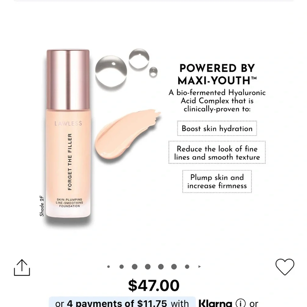 LAWLESS Forget The Filler Foundation - Shade 2.75F